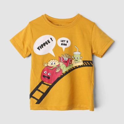 Stylish Yellow Themed Boys T-Shirt T-Shirt Iluvlittlepeople 3-6 Months Yellow Summer