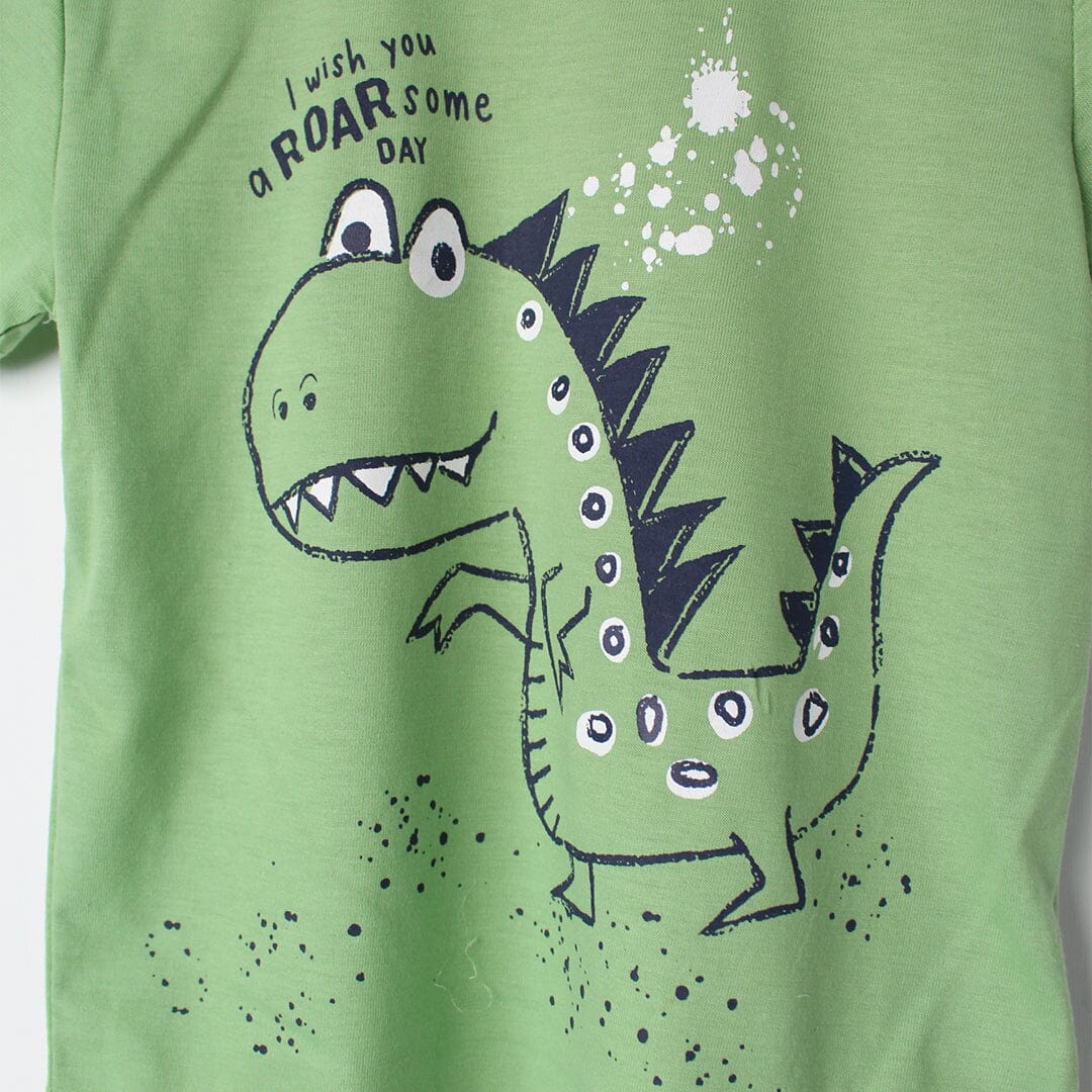 Stylish Green Themed Boys T-Shirt T-Shirt Iluvlittlepeople 