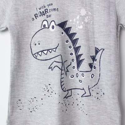 Voguish Grey Themed Boys T-Shirt T-Shirt Iluvlittlepeople 