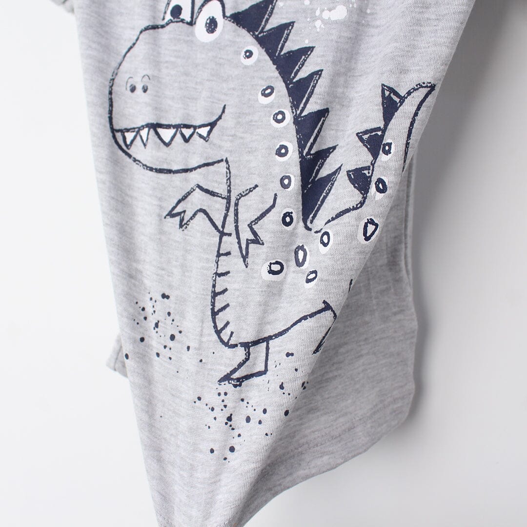 Voguish Grey Themed Boys T-Shirt T-Shirt Iluvlittlepeople 