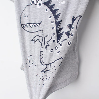 Voguish Grey Themed Boys T-Shirt T-Shirt Iluvlittlepeople 