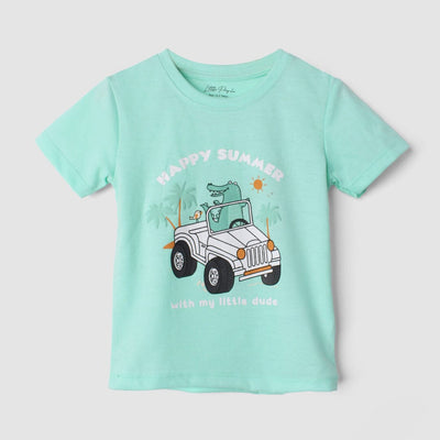 Decent Aqua Themed Boys T-Shirt T-Shirt Iluvlittlepeople 3-6 Months Aqua Summer