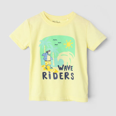 Stylish Yellow Themed Boys T-Shirt T-Shirt Iluvlittlepeople 3-6 Months Yellow Summer