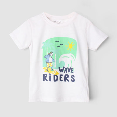 Unique White Themed Boys T-Shirt T-Shirt Iluvlittlepeople 3-6 Months White Summer