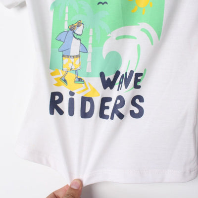 Unique White Themed Boys T-Shirt T-Shirt Iluvlittlepeople 