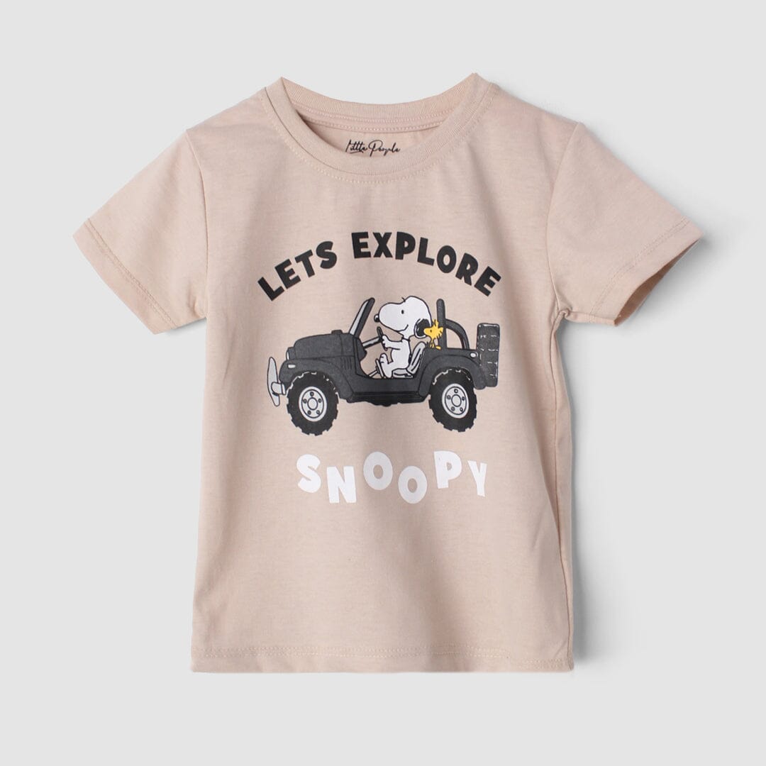 Crave Beige Themed Boys T-Shirt T-Shirt Iluvlittlepeople 3-6 Months Beige Summer