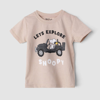 Crave Beige Themed Boys T-Shirt T-Shirt Iluvlittlepeople 3-6 Months Beige Summer