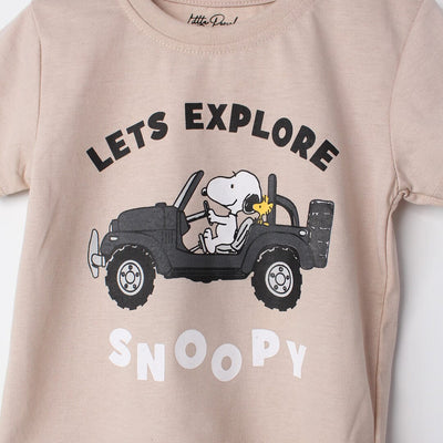 Crave Beige Themed Boys T-Shirt T-Shirt Iluvlittlepeople 