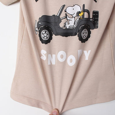 Crave Beige Themed Boys T-Shirt T-Shirt Iluvlittlepeople 