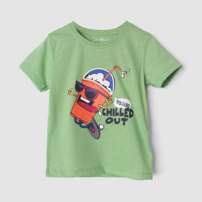 Stylish Green Themed Boys T-Shirt T-Shirt Iluvlittlepeople 3-6 Months Green Summer