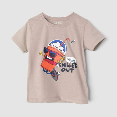Crave Beige Themed Boys T-Shirt T-Shirt Iluvlittlepeople 3-6 Months Beige Summer