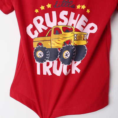Stylish Red Themed Boys T-Shirt T-Shirt Iluvlittlepeople 