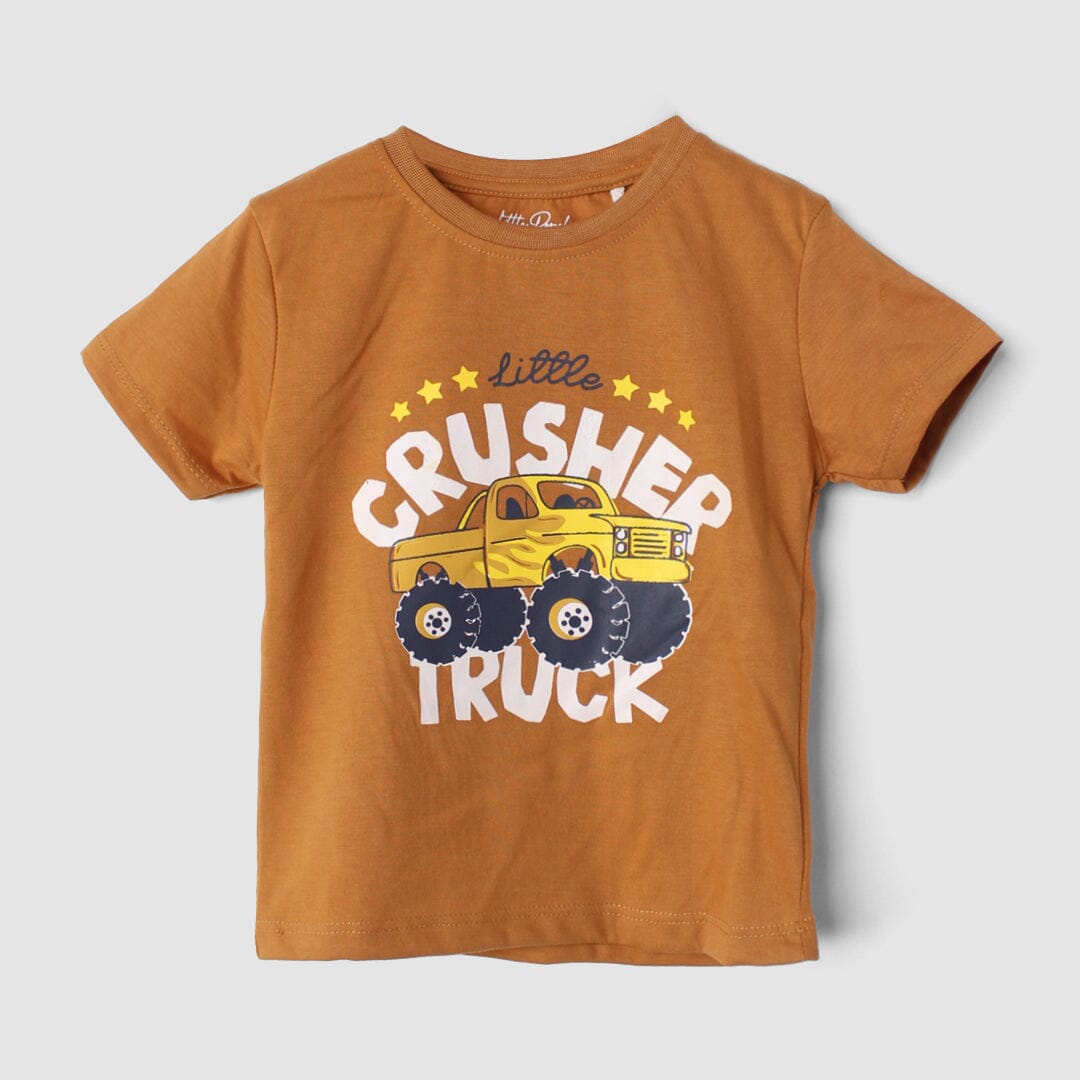 Fancy Mustard Themed Boys T-Shirt T-Shirt Iluvlittlepeople 3-6 Months Mustard Summer