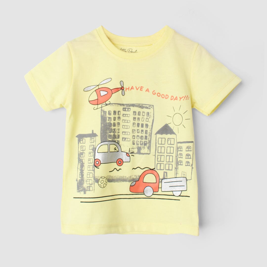 Smart Yellow Themed Boys T-Shirt T-Shirt Iluvlittlepeople 3-6 Months Yellow Summer