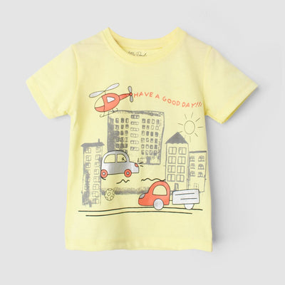Smart Yellow Themed Boys T-Shirt T-Shirt Iluvlittlepeople 3-6 Months Yellow Summer