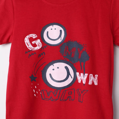 Dashing Red Themed Boys T-Shirt T-Shirt Iluvlittlepeople 