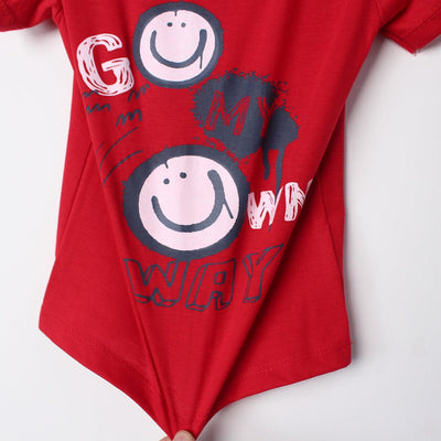 Dashing Red Themed Boys T-Shirt T-Shirt Iluvlittlepeople 