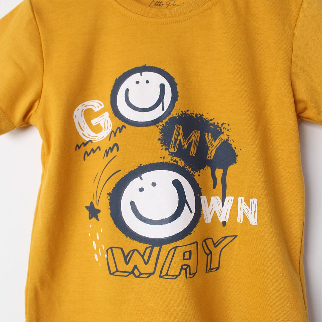 Stylish Yellow Themed Boys T-Shirt T-Shirt Iluvlittlepeople 