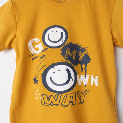 Stylish Yellow Themed Boys T-Shirt T-Shirt Iluvlittlepeople 