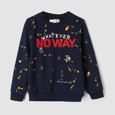 Desire Blue Themed Boys Sweatshirt Sweatshirt Iluvlittlepeople 2-3 Years Blue Winter