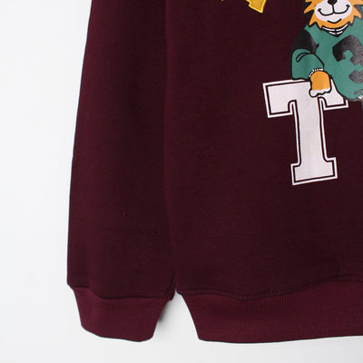Stylish Maroon Themed Boys Sweatshirt Sweatshirt Iluvlittlepeople 