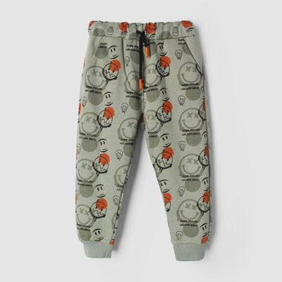 Leafy Green Themed Kids Trouser Trouser Iluvlittlepeople 6-9 Months Green Winter
