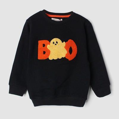 Pitch Black Themed Kids Sweatshirt Sweatshirt Iluvlittlepeople 6-9 Months Black Winter