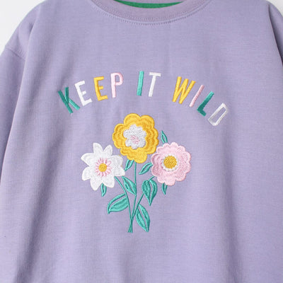 Indigo Purple Themed Girls Sweatshirt Sweatshirt Iluvlittlepeople 