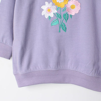 Indigo Purple Themed Girls Sweatshirt Sweatshirt Iluvlittlepeople 