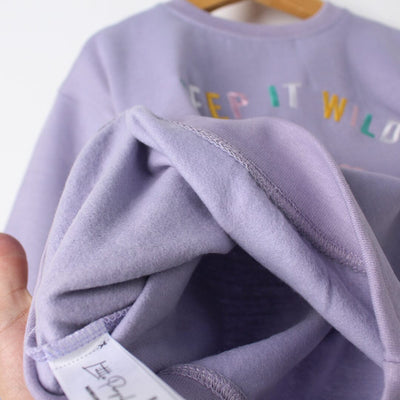 Indigo Purple Themed Girls Sweatshirt Sweatshirt Iluvlittlepeople 
