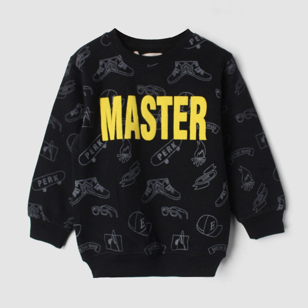 Sable Black Themed Kids Sweatshirt Sweatshirt Iluvlittlepeople 6-9 Months Black Winter