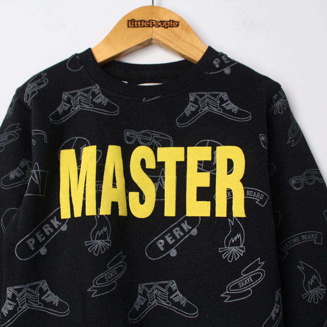 Sable Black Themed Kids Sweatshirt Sweatshirt Iluvlittlepeople 