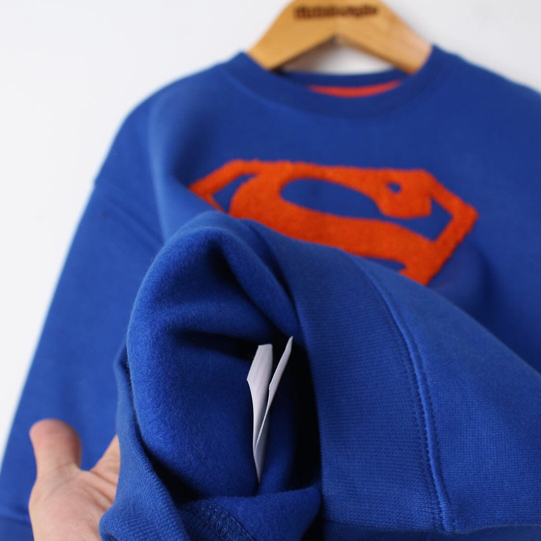 Inspired SuperMan Themed Kids Sweatshirt Sweatshirt Iluvlittlepeople 