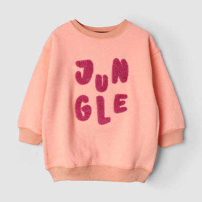 Coral Peach Themed Girls Sweatshirt Sweatshirt Iluvlittlepeople 6-9 Months Peach Winter