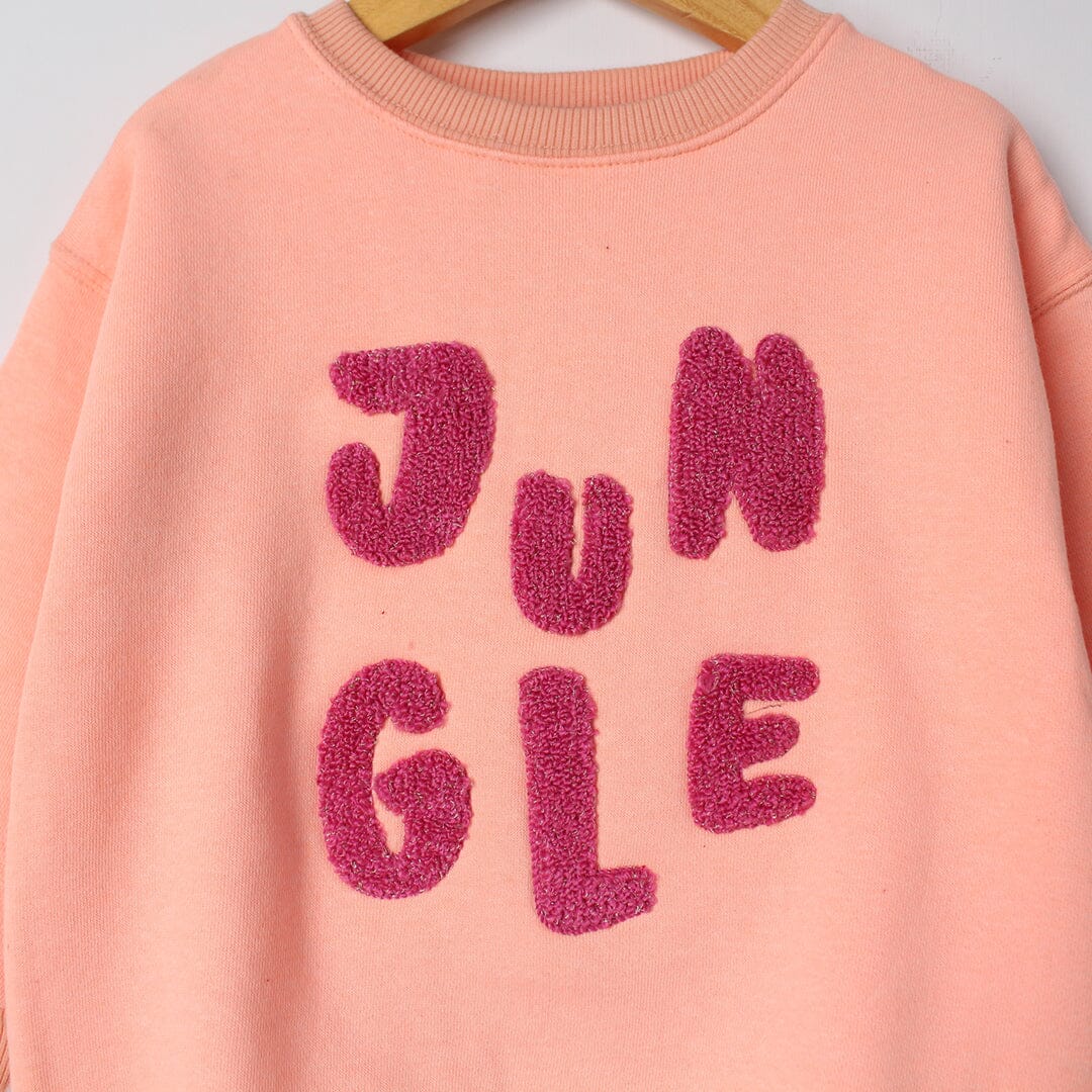 Coral Peach Themed Girls Sweatshirt Sweatshirt Iluvlittlepeople 