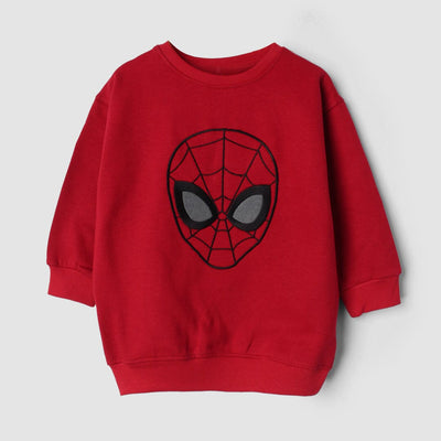 Cozy SpiderMan Themed Kids Sweatshirt Sweatshirt Iluvlittlepeople 6-9 Months Red Winter