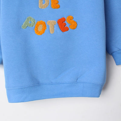 Azure Blue Themed Kids Sweatshirt Sweatshirt Iluvlittlepeople 