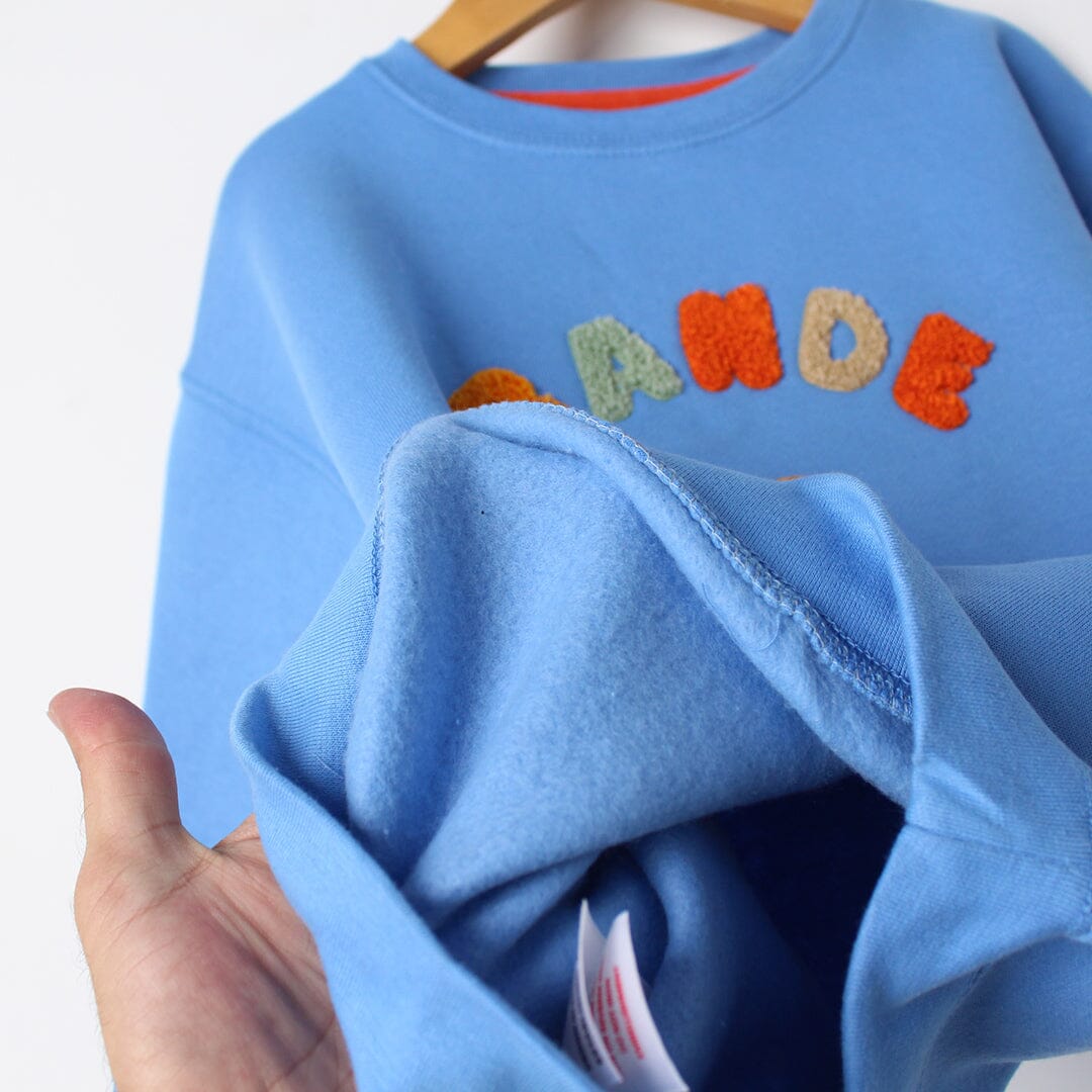 Azure Blue Themed Kids Sweatshirt Sweatshirt Iluvlittlepeople 