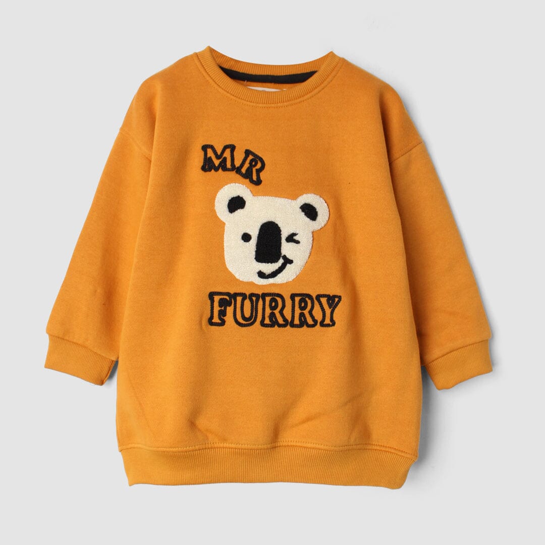 Amber Yellow Themed Kids Sweatshirt Sweatshirt Iluvlittlepeople 6-9 Months Yellow Winter