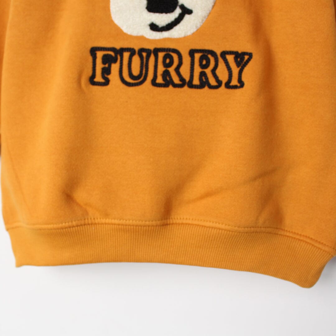 Amber Yellow Themed Kids Sweatshirt Sweatshirt Iluvlittlepeople 