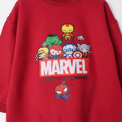 Marvel Red Themed Kids Sweatshirt Sweatshirt Iluvlittlepeople 