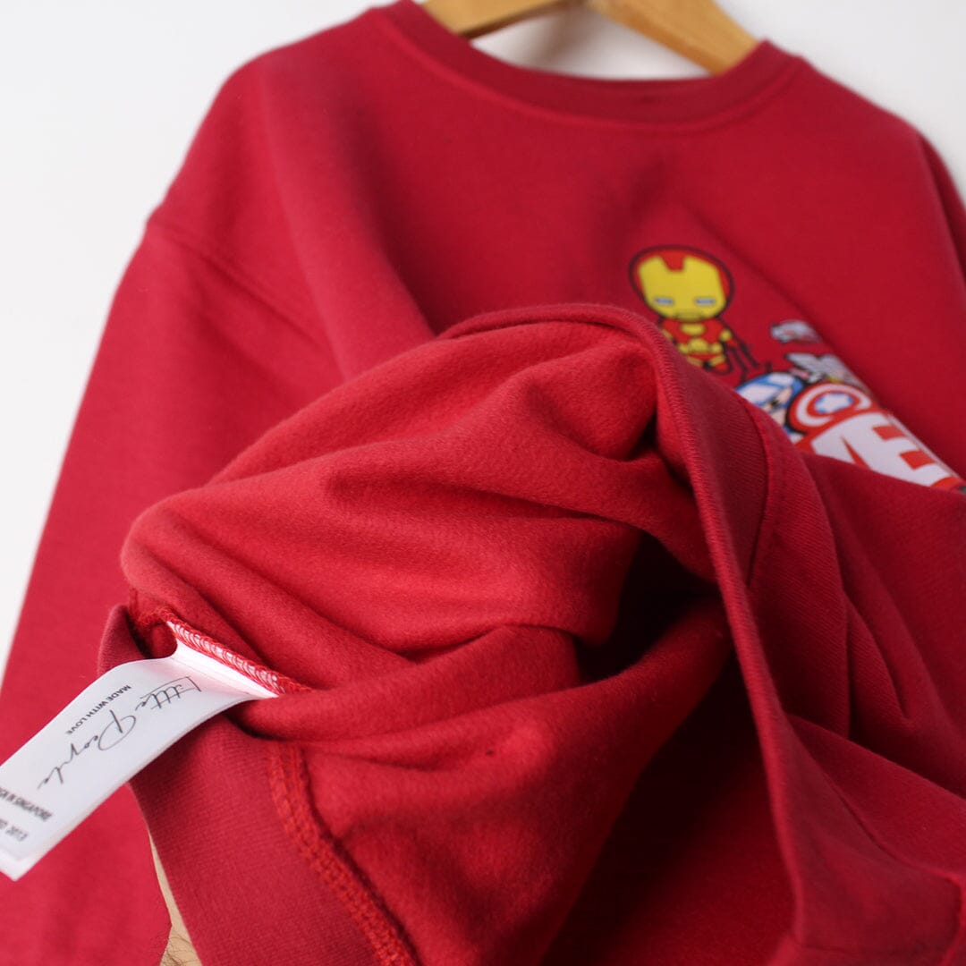 Marvel Red Themed Kids Sweatshirt Sweatshirt Iluvlittlepeople 