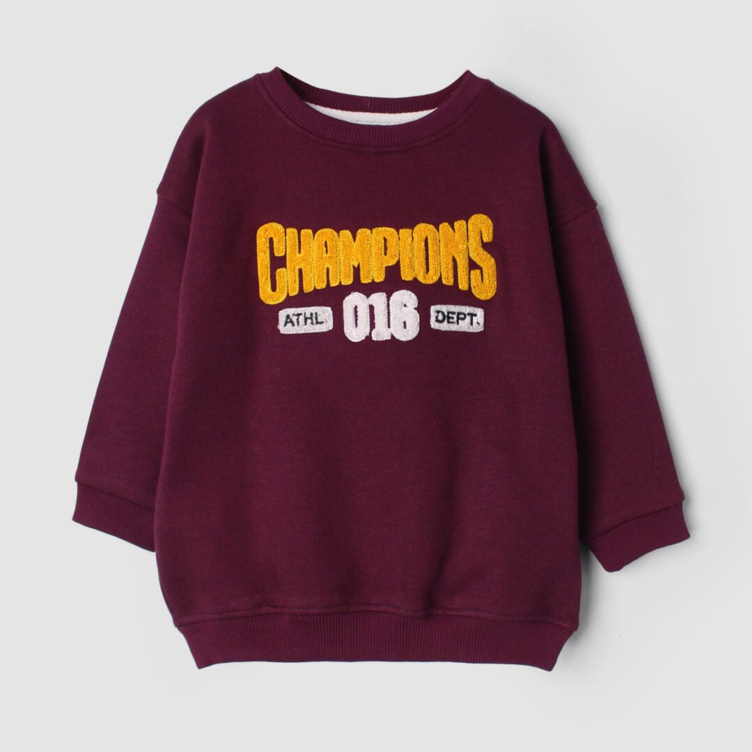 Urge Maroon Themed Kids Sweatshirt Sweatshirt Iluvlittlepeople 6-9 Months Maroon Winter