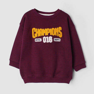 Urge Maroon Themed Kids Sweatshirt Sweatshirt Iluvlittlepeople 6-9 Months Maroon Winter