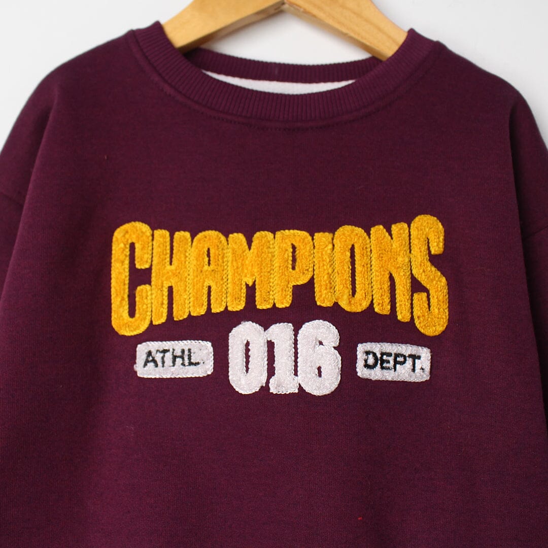 Urge Maroon Themed Kids Sweatshirt Sweatshirt Iluvlittlepeople 