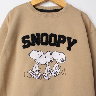 Snoopy Brown Themed Kids Sweatshirt Sweatshirt Iluvlittlepeople 