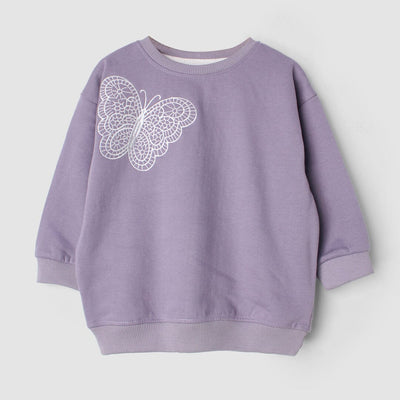 Mauve Purple Themed Girls Sweatshirt Sweatshirt Iluvlittlepeople 6-9 Months Purple Winter