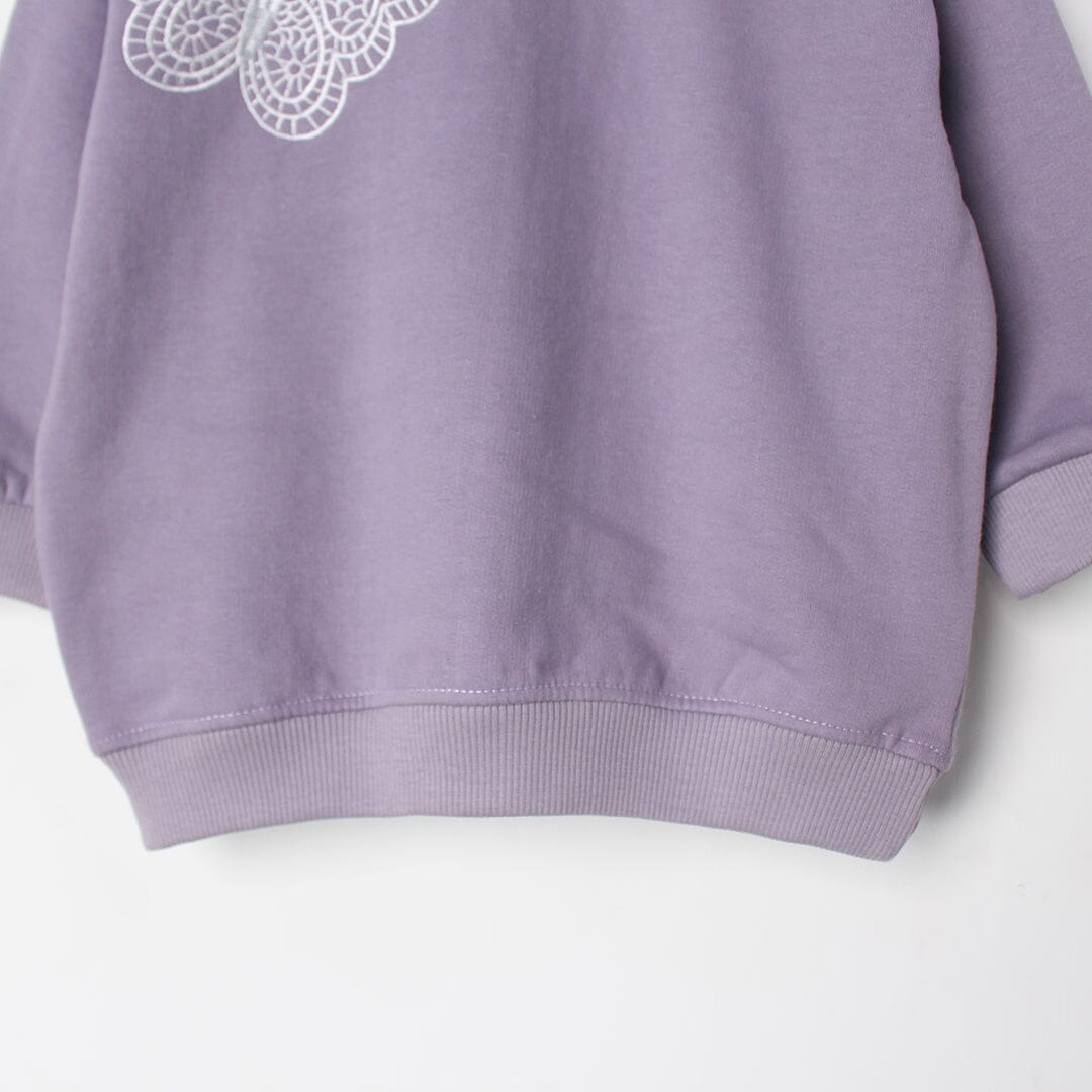 Mauve Purple Themed Girls Sweatshirt Sweatshirt Iluvlittlepeople 