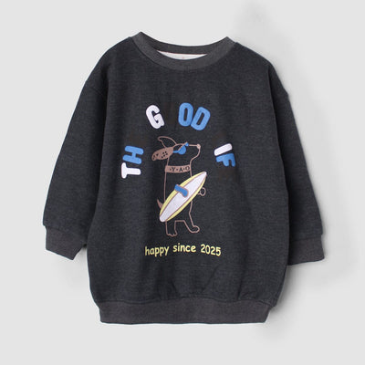 Desire Grey Themed Kids Sweatshirt Sweatshirt Iluvlittlepeople 6-9 Months Grey Winter