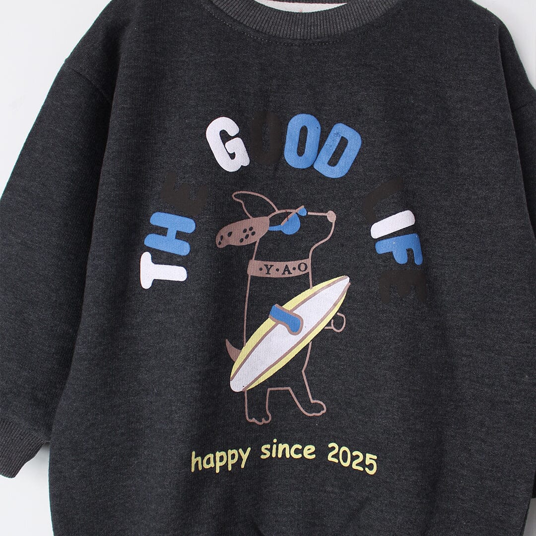 Desire Grey Themed Kids Sweatshirt Sweatshirt Iluvlittlepeople 